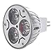 Produktbild TOOGOO(R) MR16 3x1 Watt LED Spot Gluehlampe 20W, Weiss, fuer Schienenleuchte, Landschaftsbau Halogen Ersatz