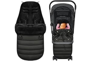 SKIKHN Footmuff, Universal Footmuff for Pushchair, Waterproof Windproof Baby Pushchair Foots Muffs, Fleece Lined Cosy Toes Foot Cover for Pushchairs Strollers Prams Buggy