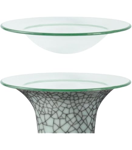 Verre Chauffe-huile Lot De 5 Plats Verre 11,4 Cm Pour Brûleur à Huile - Bols Remplaçament Transparents Accessoire Aromathérapie