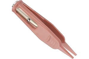 ACOUTO Pinceta do czyszczenia nosa dla dzieci, narzędzie do klipsa do czyszczenia ucha ucha ucha dziecka okrągła głowa z diodą LED, szczypce