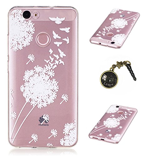 Preisvergleich Produktbild Ultradünne transparente Hülle für Huawei Nova Hülle Schutzhülle Handy TPU Silikon Hülle Case Cover Durchsichtig Gel Tasche Bumper ( + Stöpsel Staubschutz) (4)