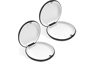 EUPSIIU 2 Piezas Caja Ferula Dental, Caja De Retenedor, Caja de Dentaduras, Caja de Retención de Ortodoncia, Caja Dentadura Postiza, Caja de Prótesis, Almacenamiento por Alineadores Dentales (Negro)