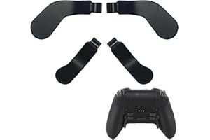 MINGXIONG 4 PCS Elite Controller Paddles for Xbox One Elite Controller Series 2 Model 1797/1698,Stainless Steel Replacement Parts for Xbox Elite Controller Series 2 Core(Black)