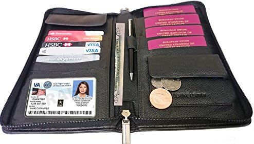 Real Leather RFID Secure 4 Passport Holder