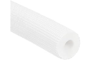 PATIKIL 4.9Ft Tube D'Isolation de Tuyau, 1 Pièce 5/8 Pouce Id 1-3/16 Pouce Od Isolation Thermique en Mousse Isolée Poignée de Support pour Tuyaux D'Eau, Tuyaux de Climatisation, Blanc