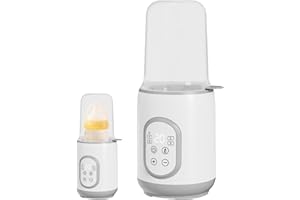 FNAEKIER Travel Baby Bottle Warmer Steriliser, Fast Heat Travel Breastmilk Warmer - Smart Temperature Control And Automatic Shut-Off, Automatic Heater For Breastmilk Formula And Baby Food