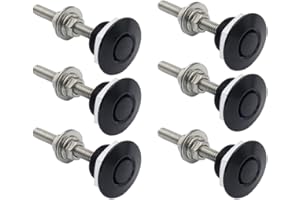 Tagtight Lot de 6 Aluminium Vehicle Hood Pins-Quick Release Lock Loquet Bumper, License Plate Lock Clip, Push Button Bonnet
