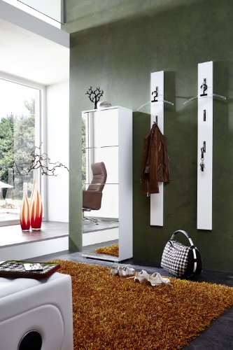 Germania 3262-84 Schuhschrank (Korpus) mit 4 Metallschuhkörben Colorado in Weiß, 53 x 174 x 30 cm (BxHxT) - 5