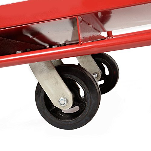 Plattenwagen Plattenroller Plattenkarre Wagen für Paletten Transport für Paneele Rot - 5