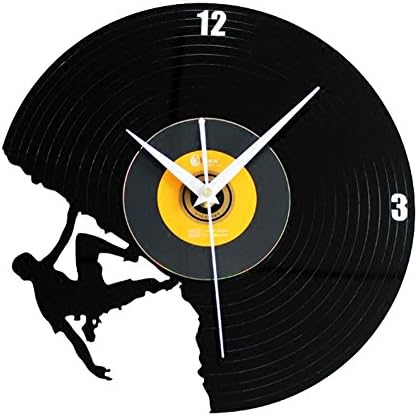 Acctin Silent Wall Clock Vinyl Record Rock Climbing Clock