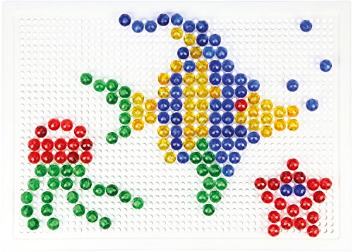 Lena 35606 – Bastelset Steck – Mosaik Set transparent mit 260 Steckern 10 mm - 3