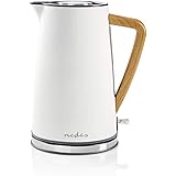 Nedis Bouilloire électrique 1,7 l douce au toucher Blanc