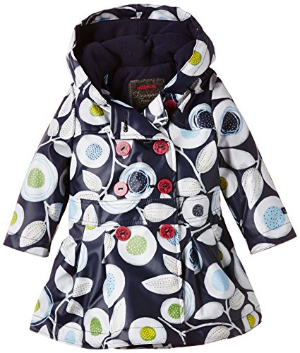 Catimini Baby Girls SPIRIT GRAPHIC Waterproof Jacket, Blue (imprimé Fd Marine), 6-12 months (Manufacturer size: 12 mois)