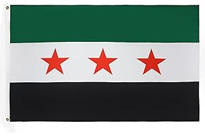 AZ FLAG - Flagge Freie Syrische Armee - 90x60 cm - Syrien Fahne 100% Polyester mit Messing-Ösen - 50g
