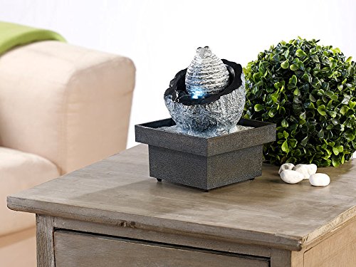 Zimmerbrunnen mit entspannendem Licht und Wasserspiel - Pumpe und LED