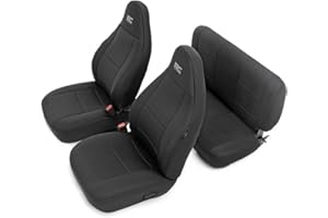 Rough Country Housses de siège en néoprène pour Jeep Wrangler TJ 91000 1997-2002 Noir