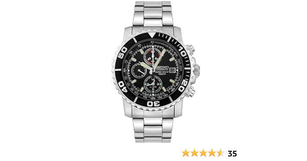 Buy Seiko Men's SNA225 Black Dial Chronograph Watch Online at Low Prices in  India - Amazon.in
