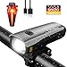 Produktbild LIFEBEE Fahrradlichter Set, LED Fahrradbeleuchtung StVZO Zugelassen USB Wiederaufladbare 300 Lumen Wasserdicht Samsung Li-ion Fahrradlampe Frontlicht/Rücklicht für Radfahren