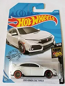 Hot Wheels Nightburnerz 2018 Honda Civic Type R, White 171/250