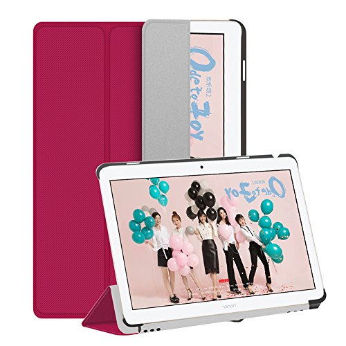 Huawei MediaPad M3 Lite 10" Hülle, TopACE® Hochwertigem PU-Leder Hülle / Cover / Smart Case Mit Ständer/ Schutzhülle Ständer Für Huawei MediaPad M3 Lite 10" (Rot)