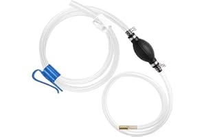 XUIIOSOOKP Handpumpe Benzin, 2M Manuelle Siphonpumpe Umfüllpumpe, Benzinpumpe Handpumpe Absaugpumpe,Transferpumpe Ölpumpe Schüttelschlauch mit Metallklammern für Dieselpumpe Gas Öl Kraftstoff Wasser Saugpumpe