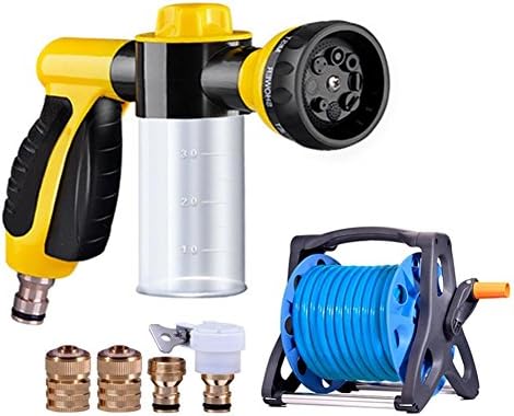 Spray Gun ,Multifunctional High Pressure Foam Water Spray Gun Home Garden Lawn Pet Car Wash - Heavy Duty 8 Pattern Metal Watering Nozzle - Water Gun Garden Hose Nozzle Sprayer Gun - Flow Control Setting Knob - D