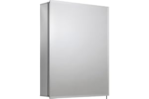 Croydex Langley Single Door Aluminium Cabinet with Hang N Lock Fitting System, 51 x 66 cm,White