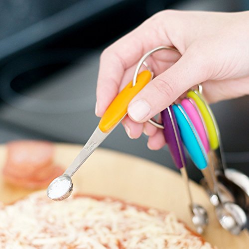 Leisial 5Stk Messbecher Messlöffel Set Silikon Griff für Küche Backen - 7