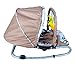 FoxHunter New Baby Infant Child Bungee Bouncer Rocker Recline chair With Hood and Toys Bar Coffee With Spot 38cm X 34cm X 78CM