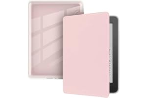 Vurtboly Acrylic Case for All-new 7" Kindle Paperwhite 12th Generation 2024 & Kindle Colorsoft 2025/2024, Ultra Clear Hard Transparent Cover Back Light Shell with Auto Wake/Sleep (Pink)