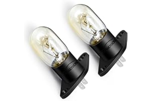Ruiandsion Lampadina a Microonde T170 Base 230V 20W Lampadina a Microonde per Lampada Universale a Microonde Forno a Pere, Bianco Caldo (Confezione da 2)