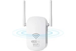 KOSIY WLAN Verstärker 1200 Mbit/s WLAN Repeater 2.4GHz/5Ghz, WiFi Repeater Mit 2 Antenne, WiFi Verstärker Mit LAN/WAN Port, Support 3 Modus,Kompatibel mit Allen Standard-Routern,E-KO827-LSL