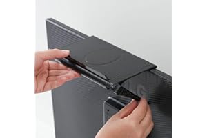 QIILU Regulowana Górna Półka na Monitor Materiał Abs Górna Półka na Ekran Górny Uchwyt na Telewizor Regulowana Górna Półka na Monitor na Stojak na Telefon Komórkowy Pudełka na Media