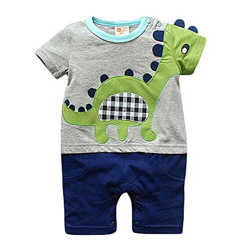 Baby Boy Summer Lovely Short Sleeve Dinosaur Romper Outfit