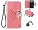 Produktbild Galaxy J3 (2016) J310 Wallet Case für Samsung Galaxy J3 (2016) J310 Flip Hülle Laoke Eule Blumen Muster Handyhülle Schutzhülle PU Leder Case Skin Brieftasche Ledertasche Tasche im Bookstyle in +Staubstecker (1)