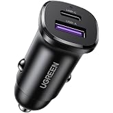 UGREEN 30W 2 Portlu Ara&ccedil; İ&ccedil;i Şarj Cihazı &Ccedil;akmaklık Adapt&ouml;r&uuml;, 25845