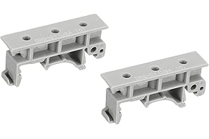 sourcing map PCB DIN Rail Montage Support Support Clips, pour 35mm DIN Rail Gris, 2 ensembles