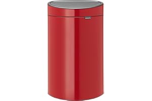 Brabantia Touch Bin New Pattumiera, 40 l, Passion Red