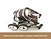 Chilly Kids iCaddy Pram & Pushchair Travel System (car seat, raincover, mosquito net, beverage tray, changing pad) 03 Black & White Flowers