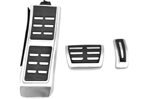 PROPARTS Pedale Abdeckung Kompatibel/Ersatz mit Audi A4 B8 S4 A6 S6 4G A7 Q5 8R Gaspedal Fußstütze Bremse Pedalkappen Pedalset mit Fußbett Automatik Pedale Pedalauflagen Edelstahl