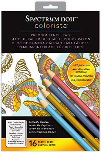 Spectrum Noir Colorista A4 Foil Butterfly Garden Pencil Colouring Paper Pad
