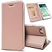 Produktbild Apple iPhone 8/7 Hülle Klapphülle von NALIA, Slim Kickstand Handyhülle Flip-Case Kunstleder Cover mit Magnet Etui Ganzkörper Schutz Dünne Rundum Handy-Tasche Bumper für i-P 7/8, Farbe:Rose Gold