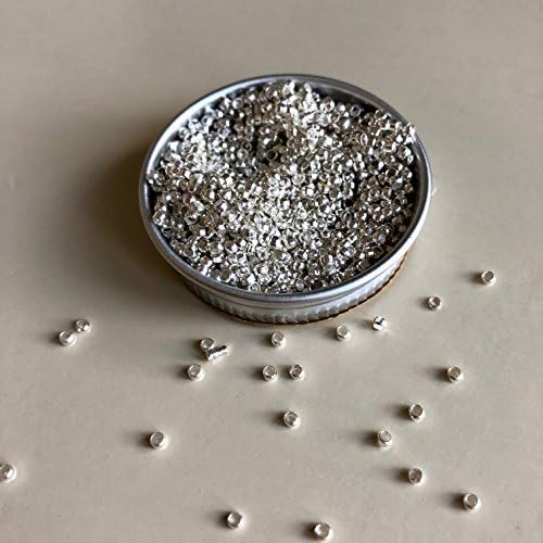 1000 Silver Plated 2mm Crimp Beads Stoppers Round Bead Ending