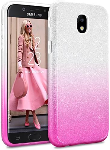 Samsung J5 2017 Glitter Case, TheBlingZ.® Sparkle Premium Hybrid Bling Bling TPU Phone Case Cover For Samsung Galaxy J5 2017 - Pink Shading