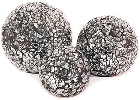 3 Crackle Balls Black