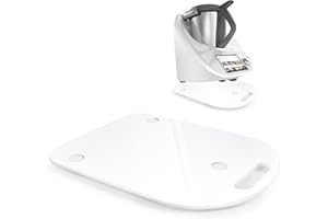 TALIFOCA Tabla deslizante para Thermomix TM6/TM5, para Thermomix TM6 TM5, tabla deslizante de acrílico para robot de cocina Thermomix Vorwerk TM6, tabla para Thermomix con ruedas, color blanco