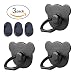 Produktbild Phone Handyhalterung Handy Ring (3 Pack Square) - 360°drehbar Kickstand Finger Griff Halter für Tablets Smartphones Finger-Halterung iPhone 6S Plus/7 Plus Samsung Galaxy S7 und mehr Schwarz