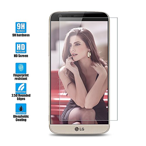LG G5 Schutzfolie, Angozo Gehärtetem Glas LG G5 Panzerglas Displayschutzfolie Hartglas Folie - 2