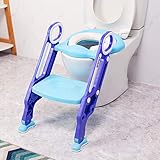 ❤【Ajustable para Adecuarse su Indoro】Ajuste la altura de acuerdo a su inodoro. Las dobles barandillas incluye pies con suelas de goma para sujetarse al piso del baño. La escalera cuenta con un reposapiés antideslizante que puede contener hasta 75 kg. El reposapiés se puede ajustar para adaptarse a los niños de diferentes alturas.