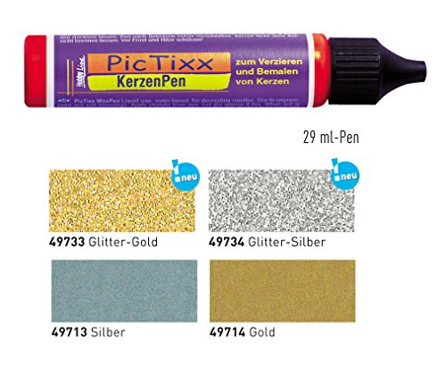 Kerzenpen Set 4-teilig, Kerzenstifte 4er Set, Kerzenpen gold und silber